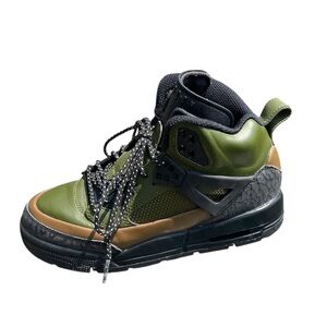 JORDAN Youth Kids Boys Spizike Winterized Legion Green High Top Sneakers 3.5